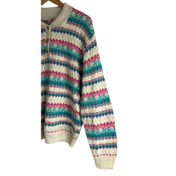 Northern Reflections Vintage Women’s Size Small Petite 100% Cotton Polo Sweater - Picture 5 of 6